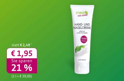 mea Hand- und Nagelcreme: August-Angebot in der Rabenfels-Apotheke Herten