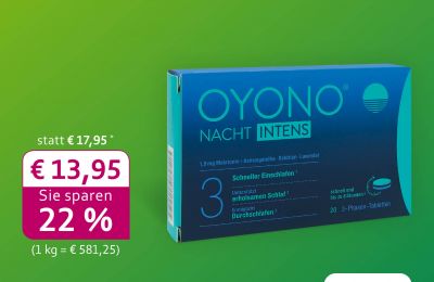 Oyono Nacht Intens: März-Angebot in der Rabenfels-Apotheke Herten