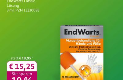 EndWarts Classic Lösung: August-Angebot in der Rabenfels-Apotheke Herten
